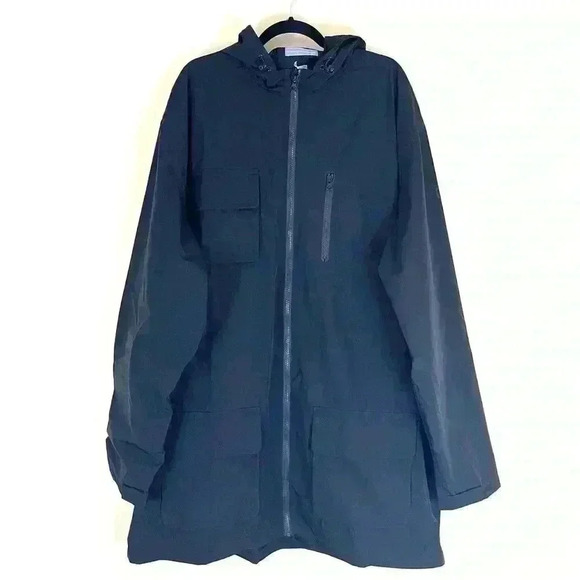 NWT Cutter & Buck Men Black WeatherTec Water Resist Zip Hood Windbreaker Size3XL - Picture 1 of 16